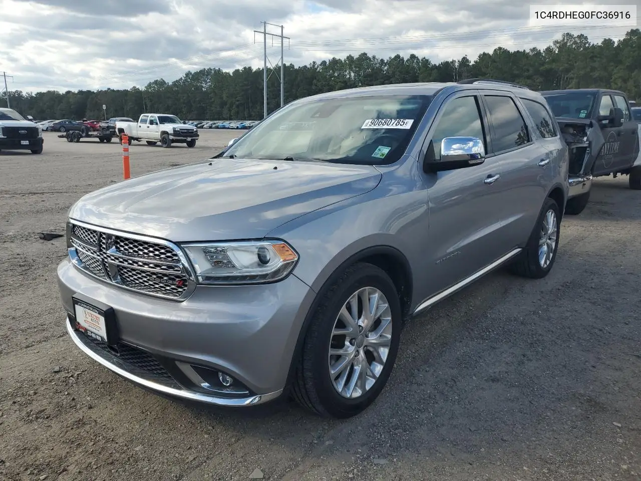 1C4RDHEG0FC836916 2015 Dodge Durango Citadel