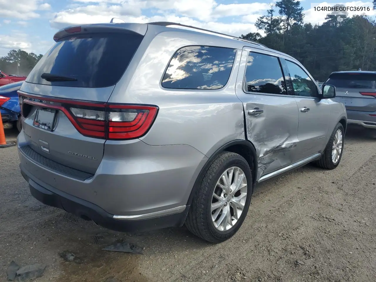 1C4RDHEG0FC836916 2015 Dodge Durango Citadel