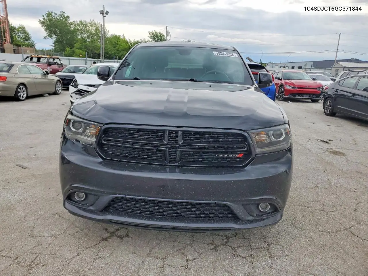 2016 Dodge Durango R/T VIN: 1C4SDJCT6GC371844 Lot: 58663406