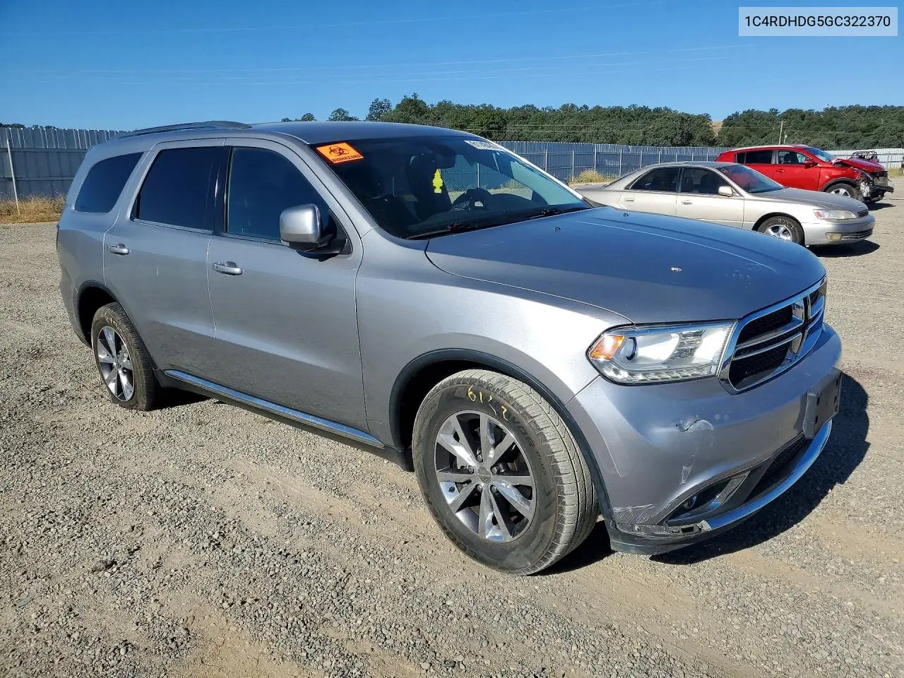 2016 Dodge Durango Limited VIN: 1C4RDHDG5GC322370 Lot: 61148426