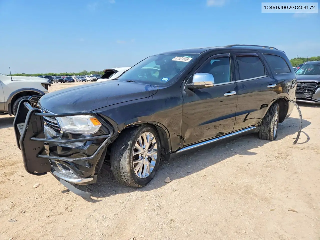 2016 Dodge Durango Limited VIN: 1C4RDJDG2GC403172 Lot: 61203866
