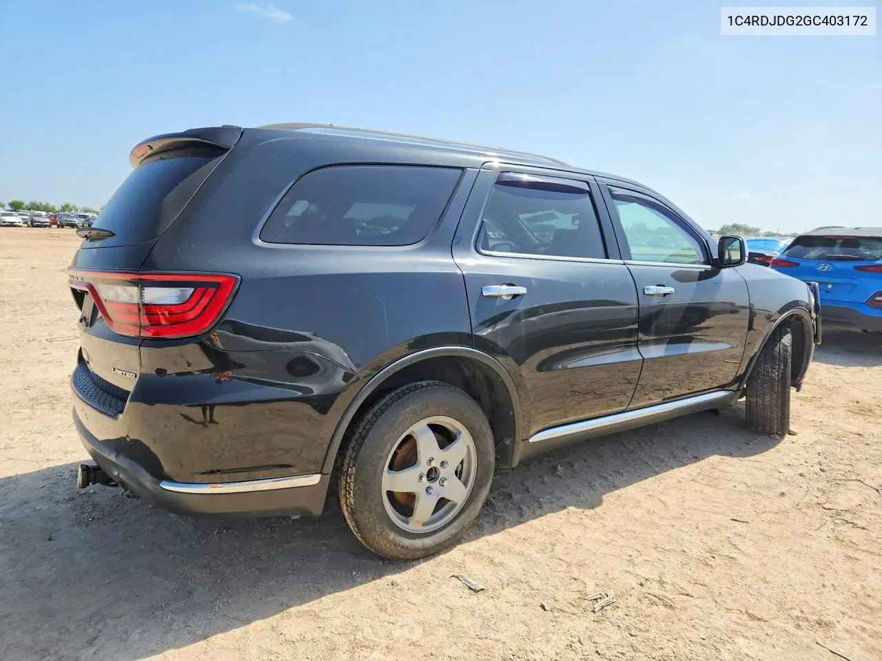2016 Dodge Durango Limited VIN: 1C4RDJDG2GC403172 Lot: 61203866