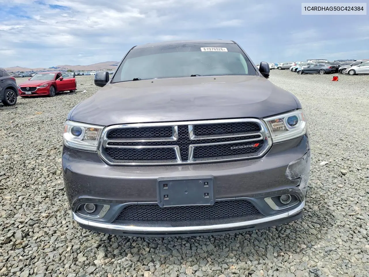 2016 Dodge Durango Sxt VIN: 1C4RDHAG5GC424384 Lot: 61976926