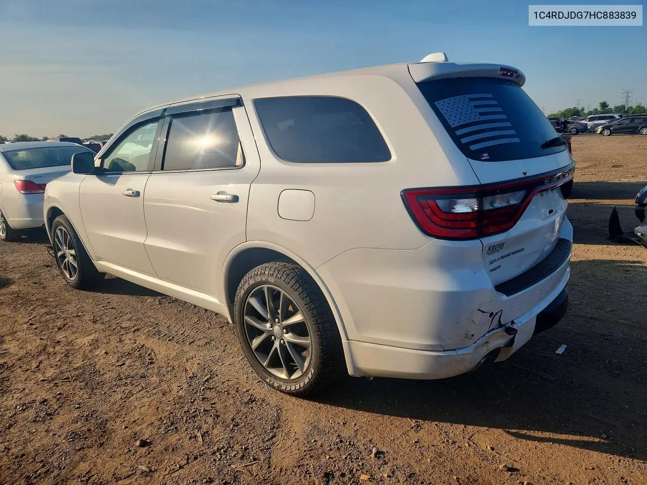 2017 Dodge Durango Gt VIN: 1C4RDJDG7HC883839 Lot: 60322366