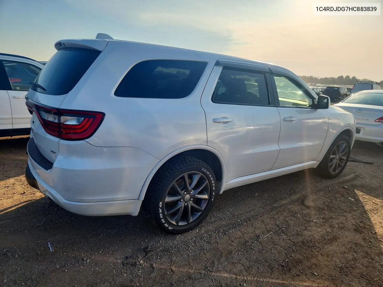 2017 Dodge Durango Gt VIN: 1C4RDJDG7HC883839 Lot: 60322366