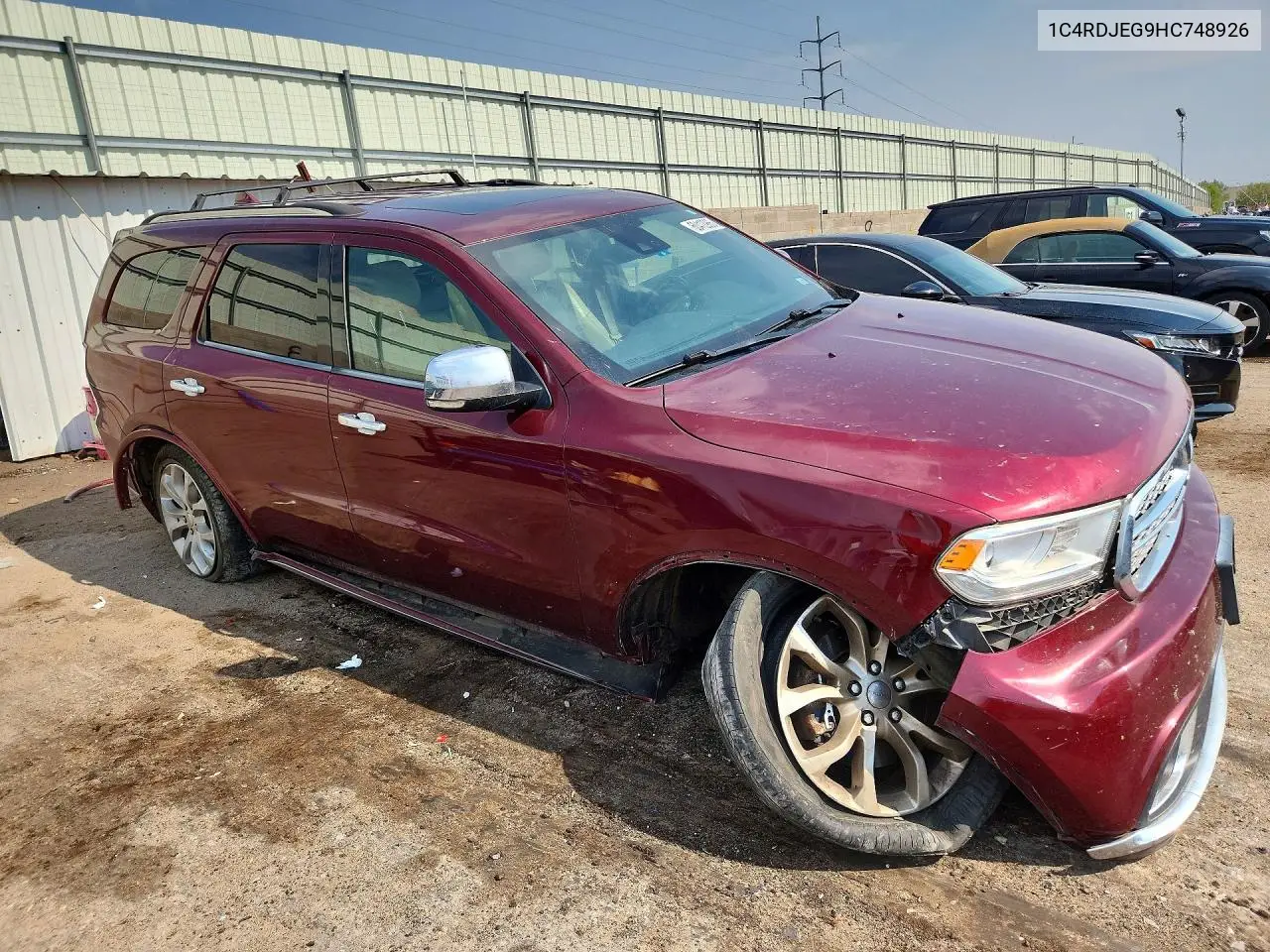 2017 Dodge Durango Citadel VIN: 1C4RDJEG9HC748926 Lot: 60412986