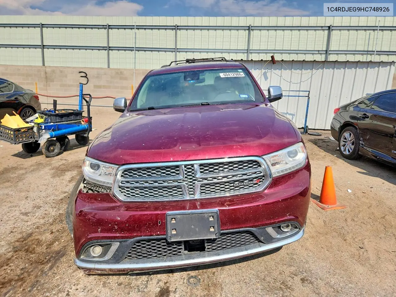 2017 Dodge Durango Citadel VIN: 1C4RDJEG9HC748926 Lot: 60412986