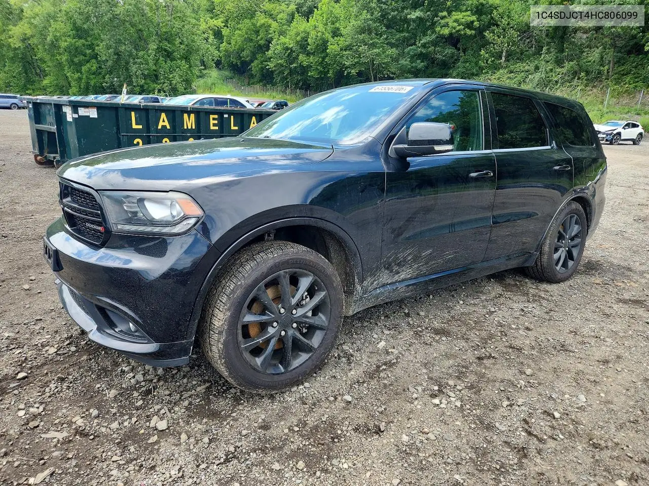 2017 Dodge Durango R/T VIN: 1C4SDJCT4HC806099 Lot: 61556706