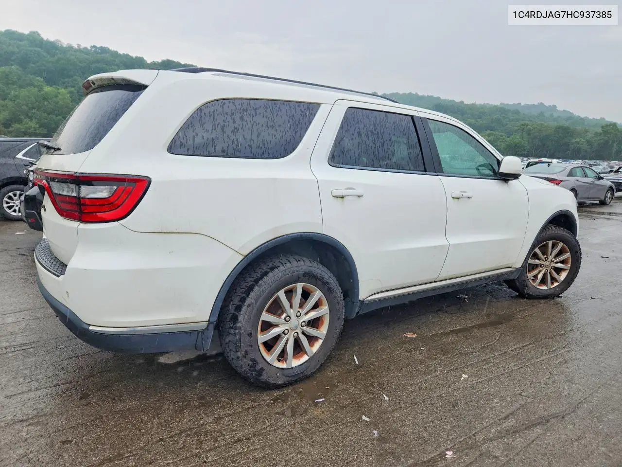 2017 Dodge Durango Sxt VIN: 1C4RDJAG7HC937385 Lot: 61778076
