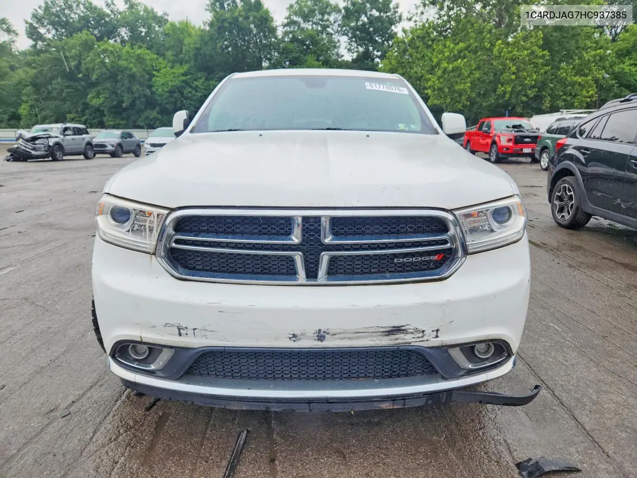 2017 Dodge Durango Sxt VIN: 1C4RDJAG7HC937385 Lot: 61778076