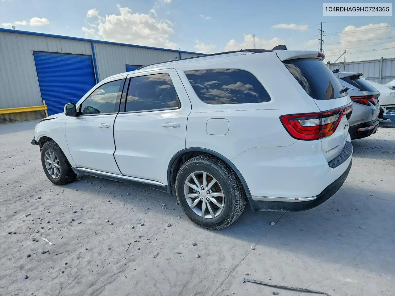 2017 Dodge Durango Sxt VIN: 1C4RDHAG9HC724365 Lot: 62032646