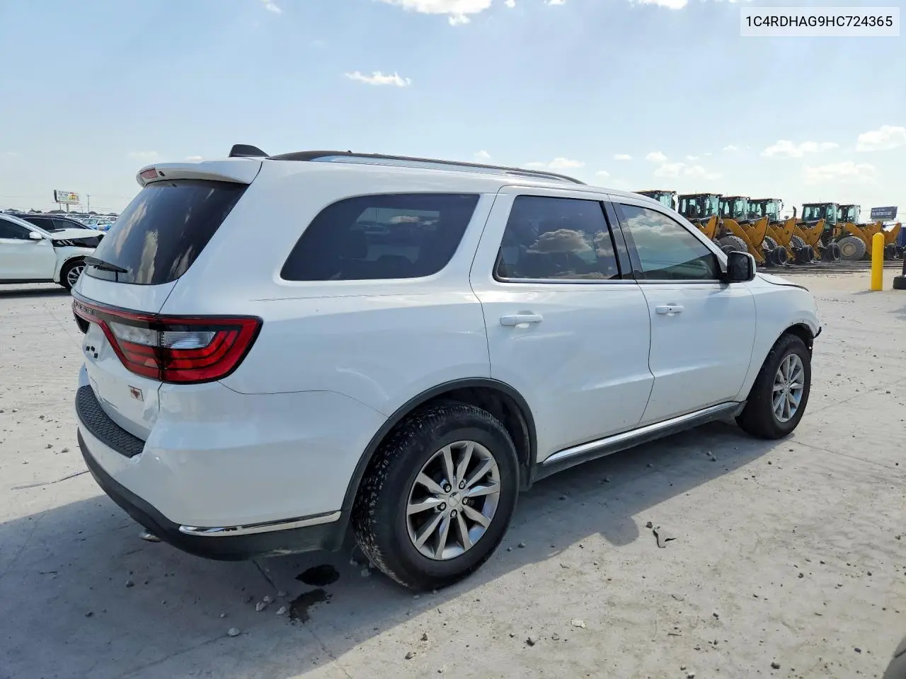 2017 Dodge Durango Sxt VIN: 1C4RDHAG9HC724365 Lot: 62032646