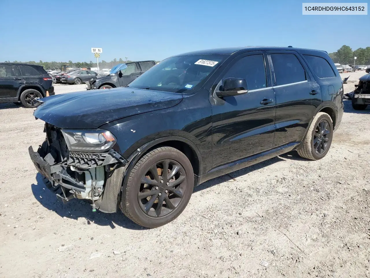 1C4RDHDG9HC643152 2017 Dodge Durango Gt