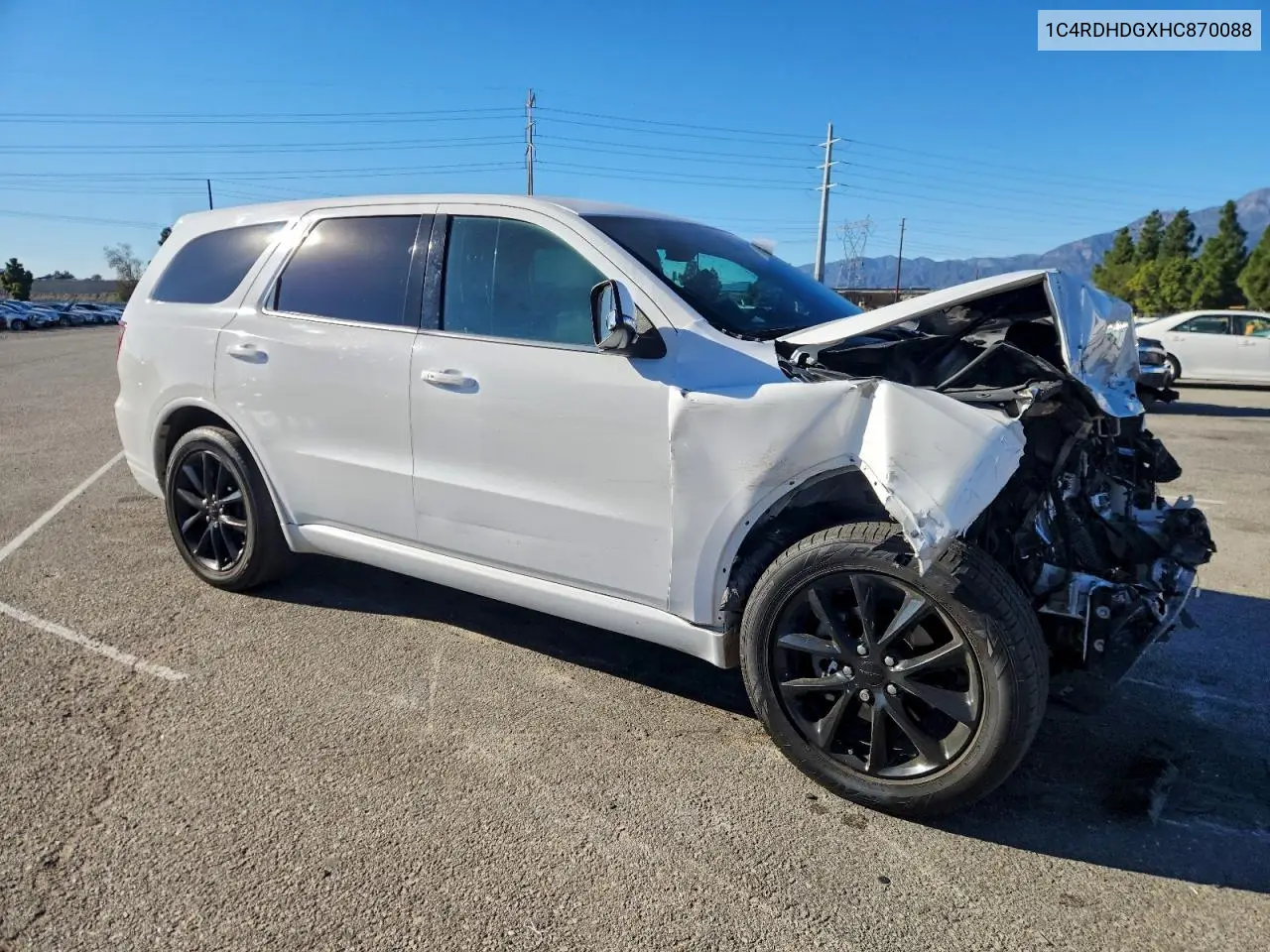 1C4RDHDGXHC870088 2017 Dodge Durango Gt