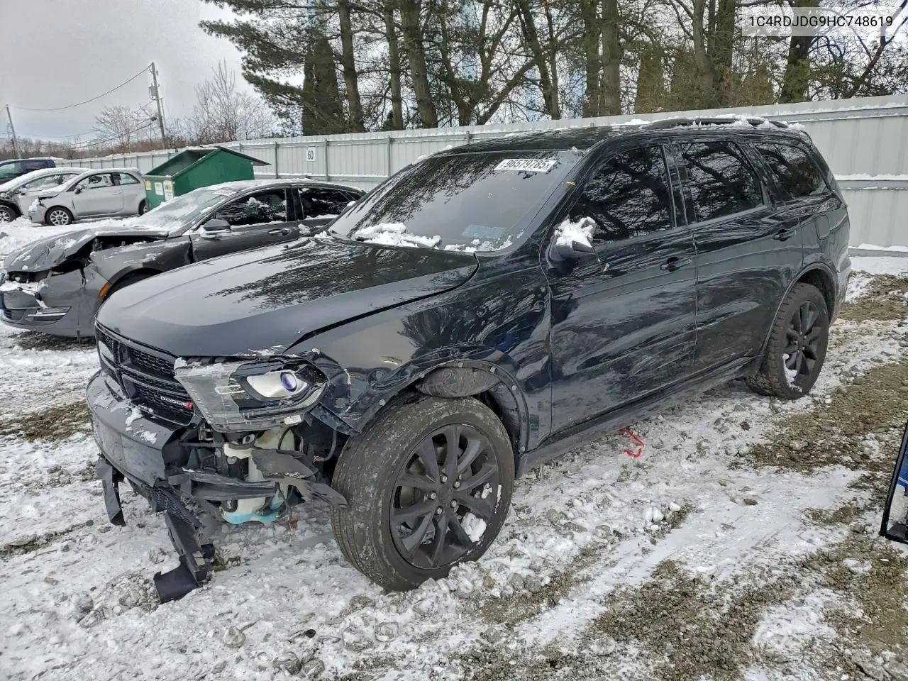 1C4RDJDG9HC748619 2017 Dodge Durango Gt