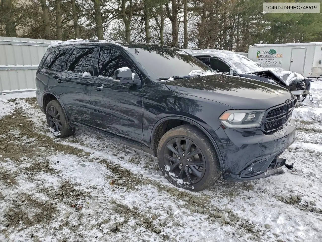 1C4RDJDG9HC748619 2017 Dodge Durango Gt