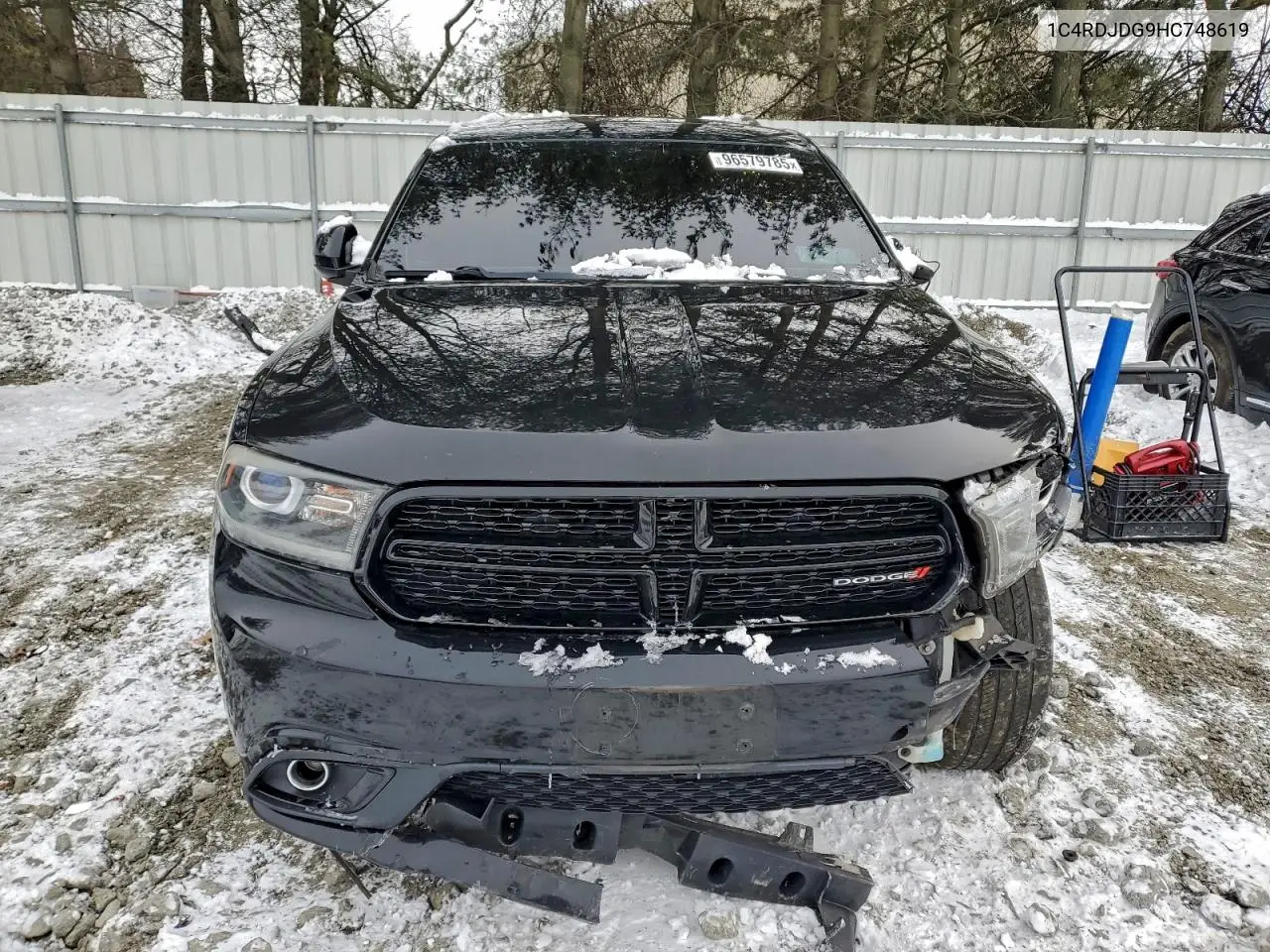 1C4RDJDG9HC748619 2017 Dodge Durango Gt