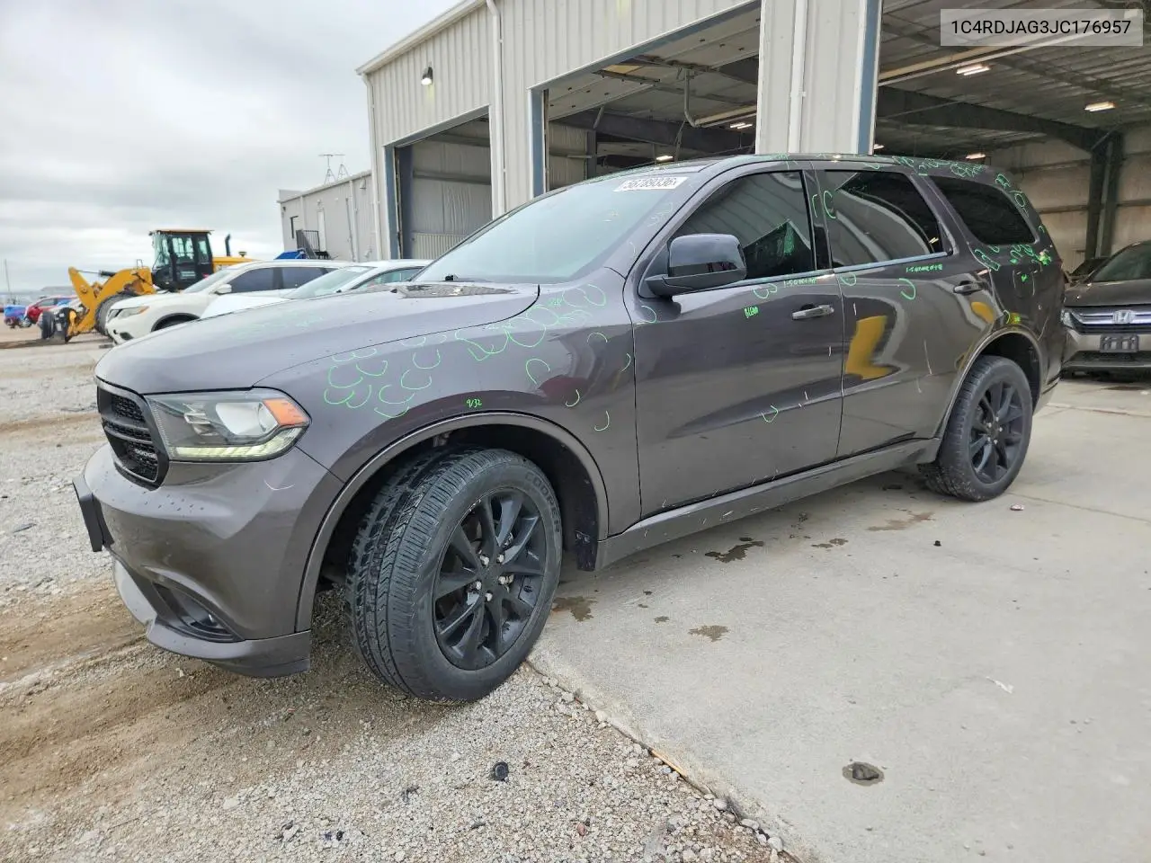 2018 Dodge Durango Sxt VIN: 1C4RDJAG3JC176957 Lot: 56789336