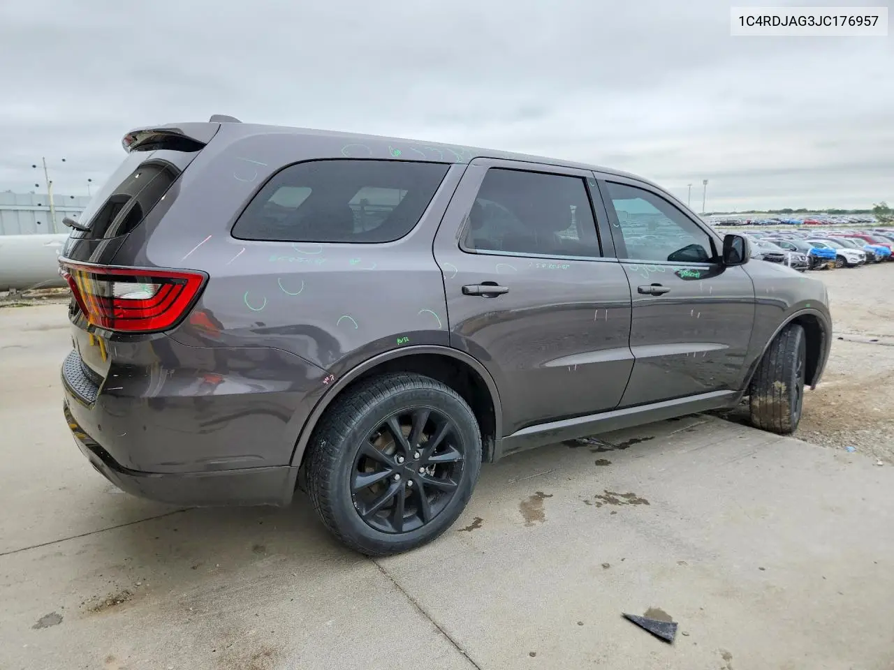 2018 Dodge Durango Sxt VIN: 1C4RDJAG3JC176957 Lot: 56789336