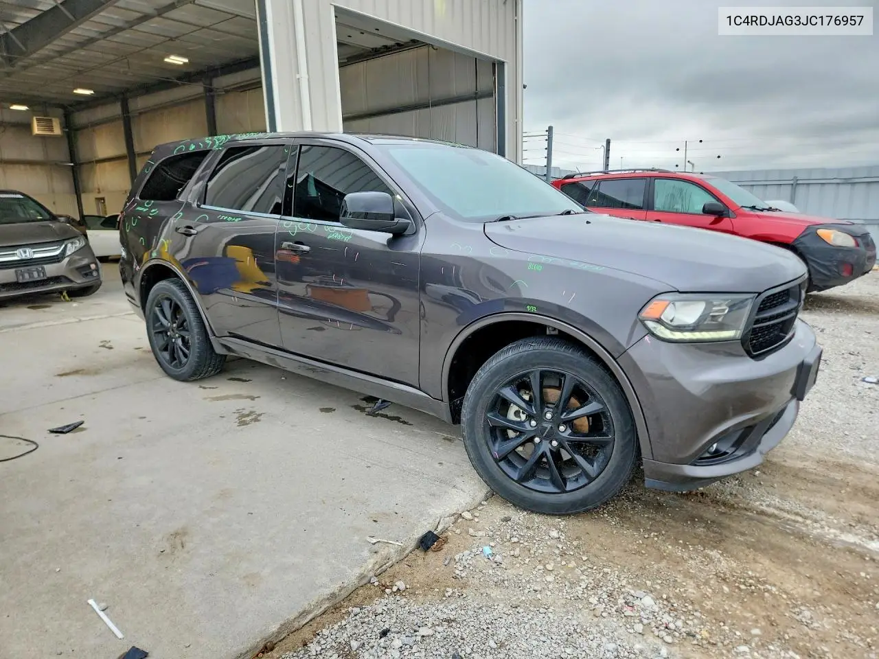 2018 Dodge Durango Sxt VIN: 1C4RDJAG3JC176957 Lot: 56789336