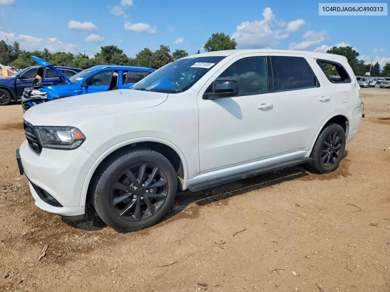2018 Dodge Durango Sxt VIN: 1C4RDJAG6JC490313 Lot: 61621836