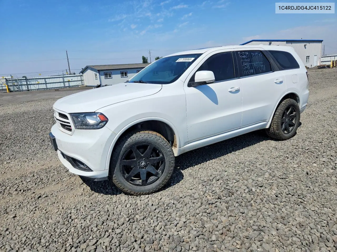 2018 Dodge Durango Gt VIN: 1C4RDJDG4JC415122 Lot: 61799966