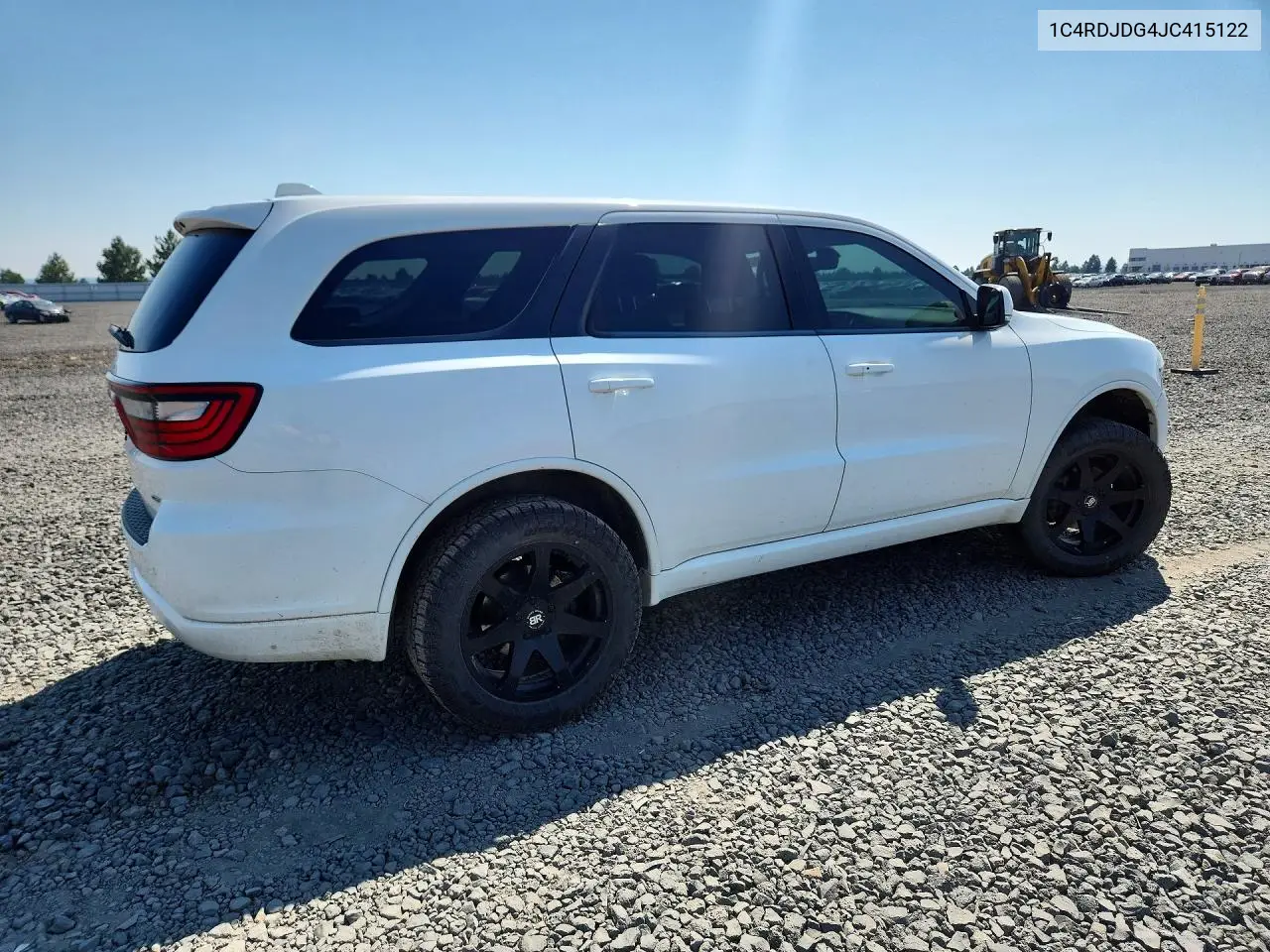 2018 Dodge Durango Gt VIN: 1C4RDJDG4JC415122 Lot: 61799966