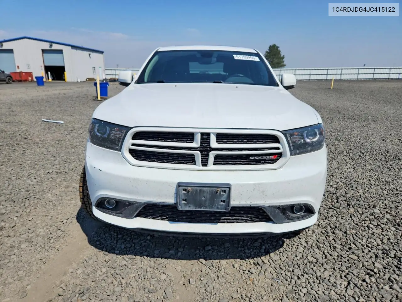 2018 Dodge Durango Gt VIN: 1C4RDJDG4JC415122 Lot: 61799966