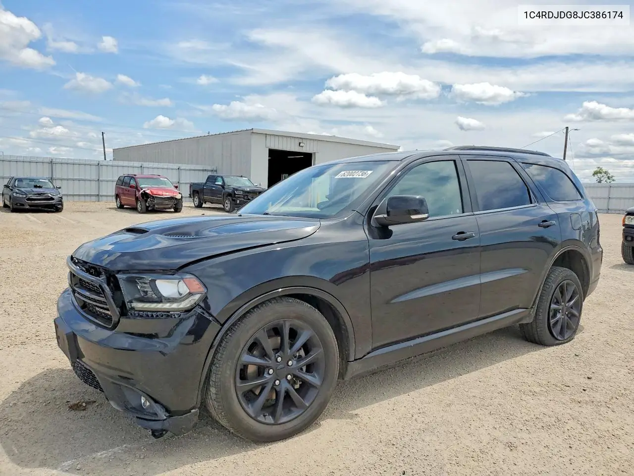 2018 Dodge Durango Gt VIN: 1C4RDJDG8JC386174 Lot: 62002736
