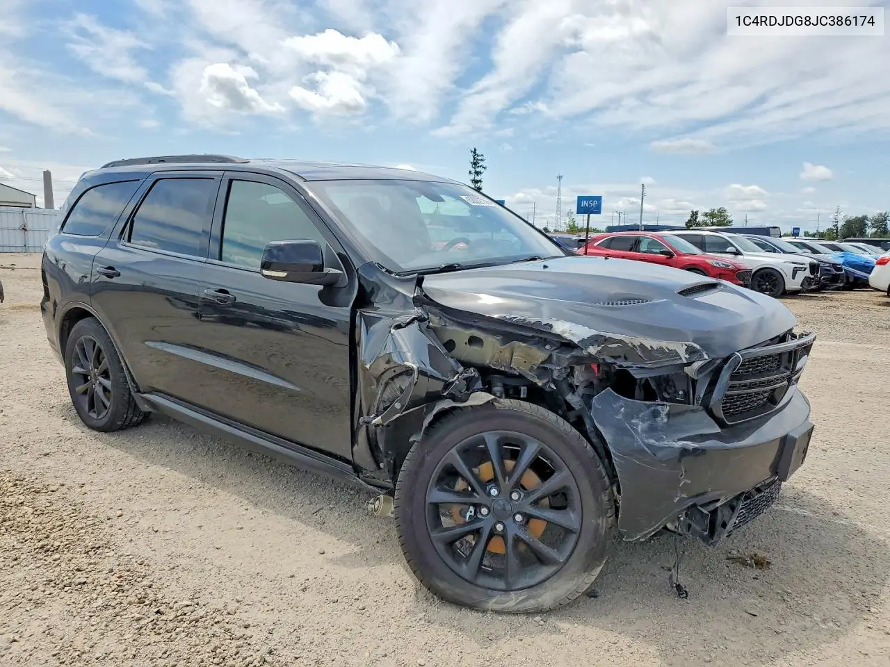 2018 Dodge Durango Gt VIN: 1C4RDJDG8JC386174 Lot: 62002736