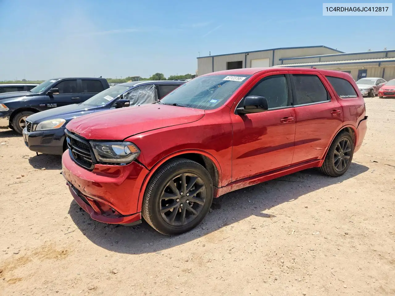2018 Dodge Durango Sxt VIN: 1C4RDHAG6JC412817 Lot: 62123796