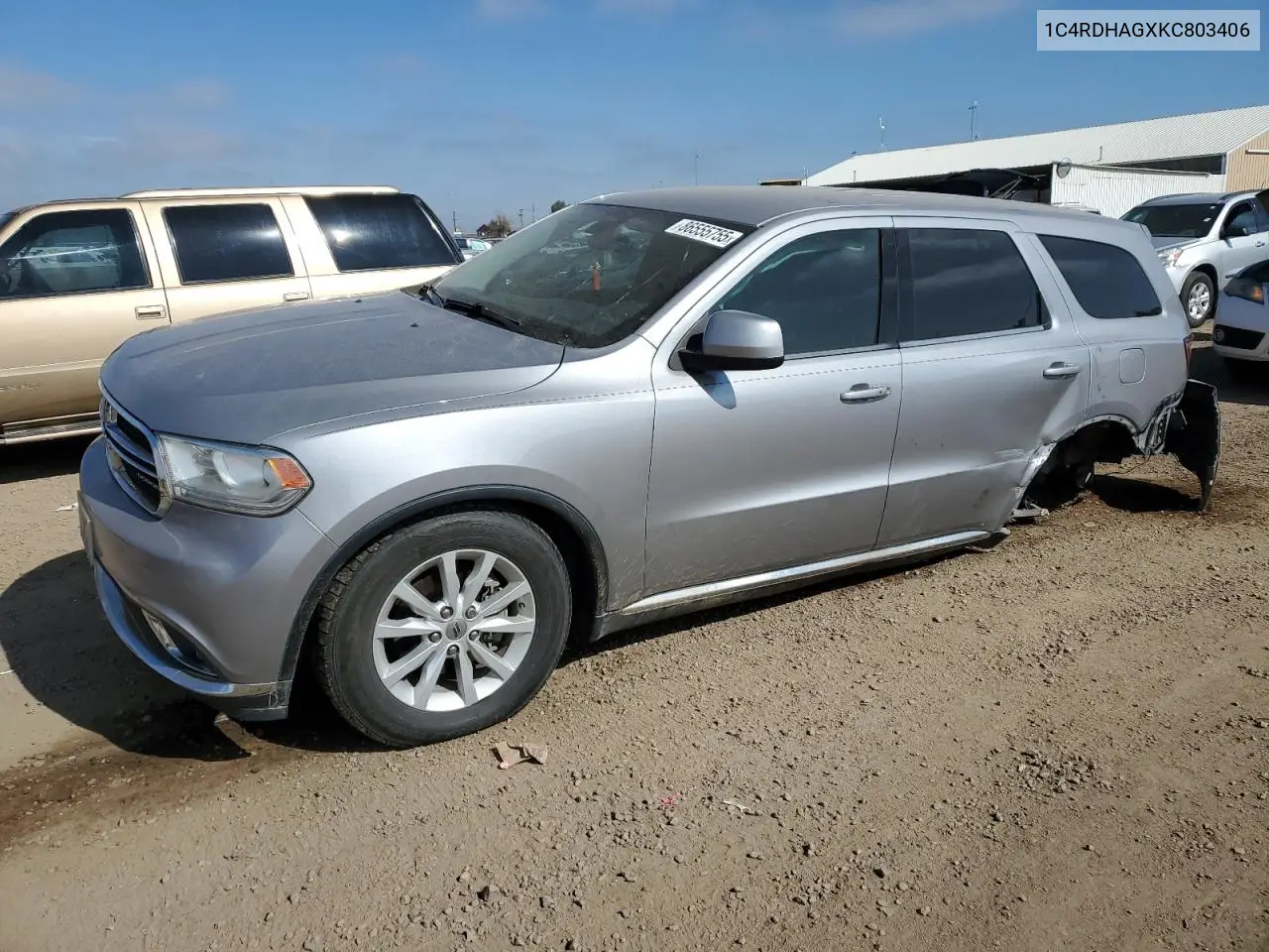 1C4RDHAGXKC803406 2019 Dodge Durango Sxt