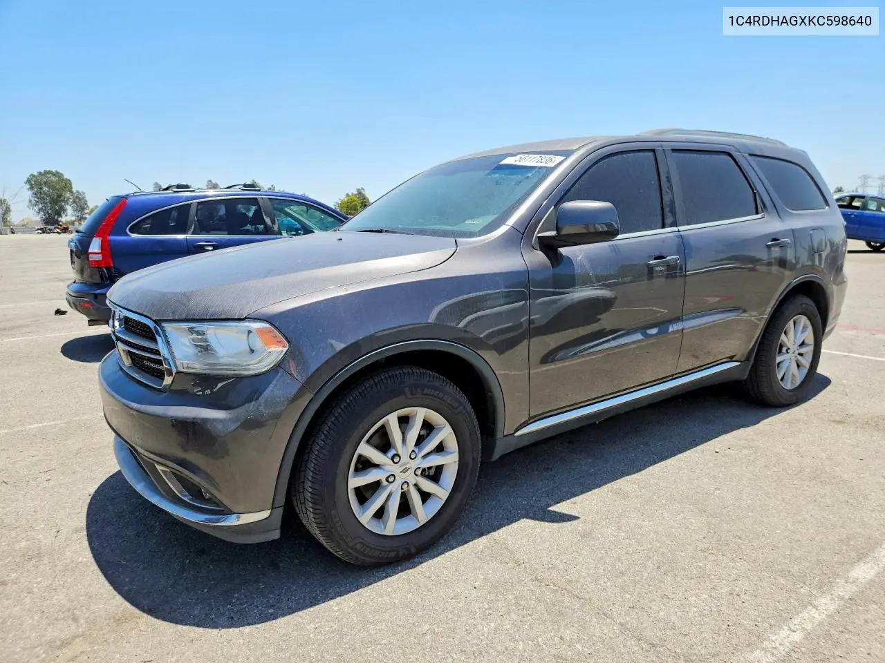 2019 Dodge Durango Sxt Plus VIN: 1C4RDHAGXKC598640 Lot: 56117836
