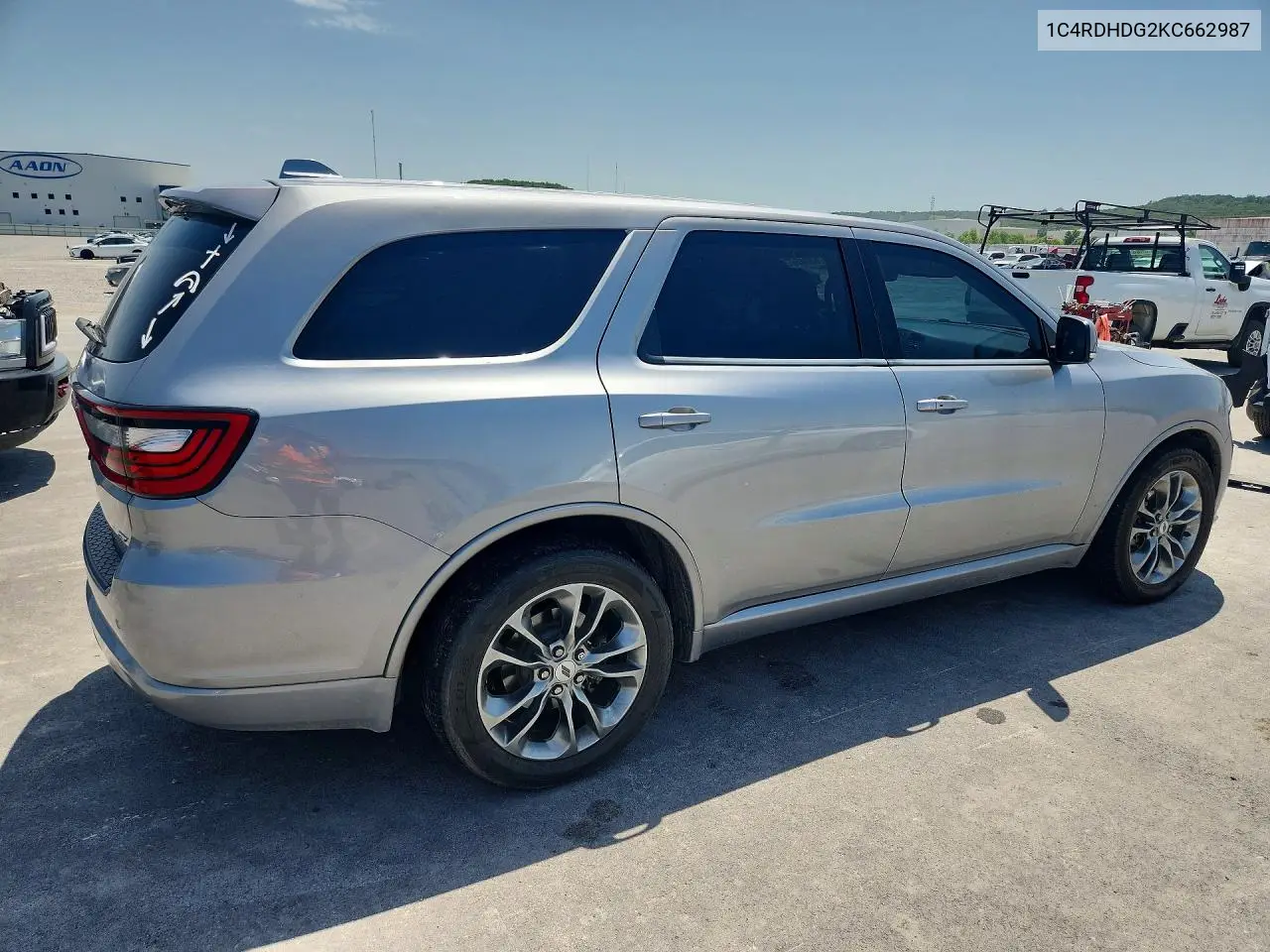 2019 Dodge Durango Gt VIN: 1C4RDHDG2KC662987 Lot: 57688456
