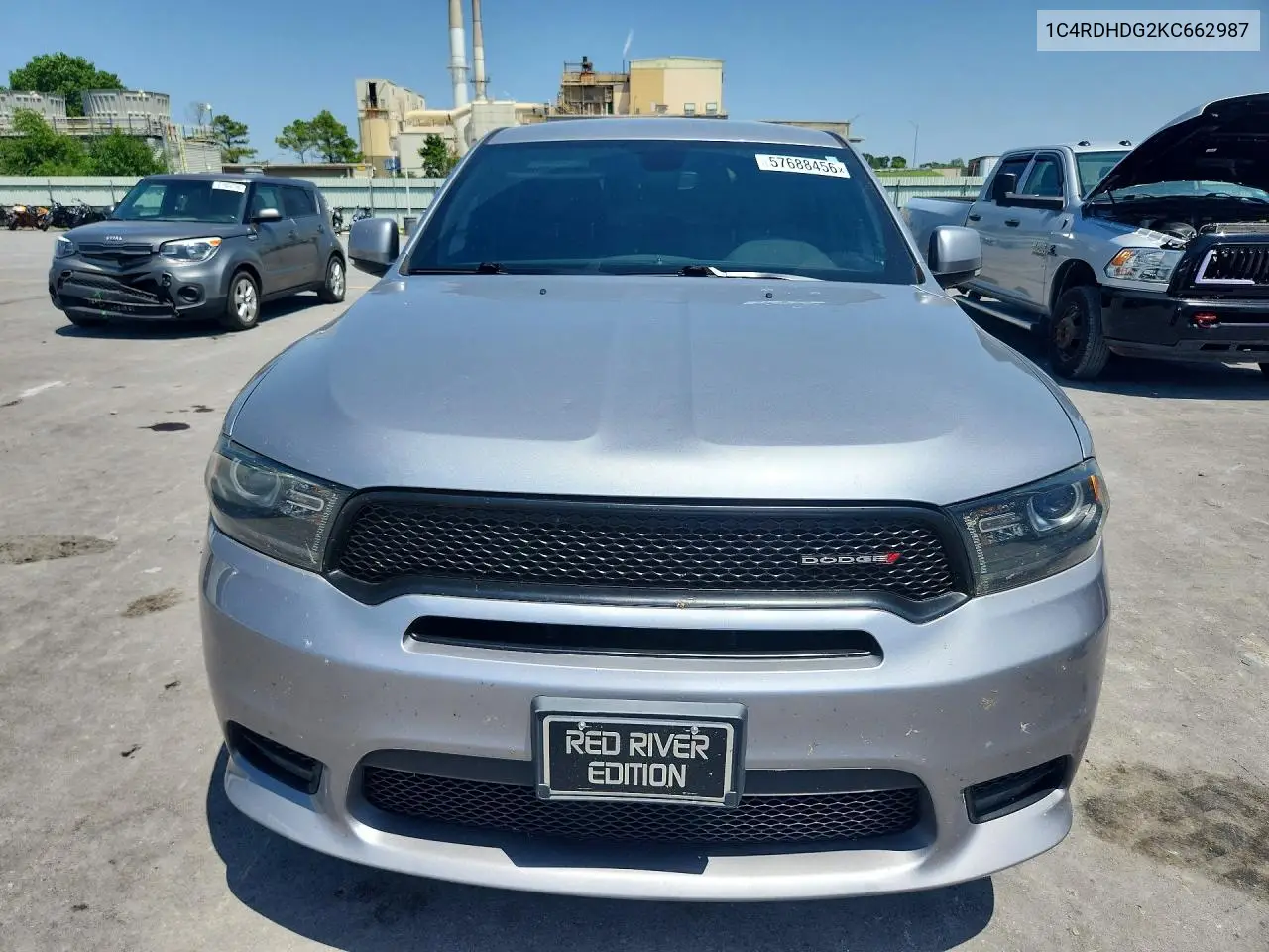 2019 Dodge Durango Gt VIN: 1C4RDHDG2KC662987 Lot: 57688456