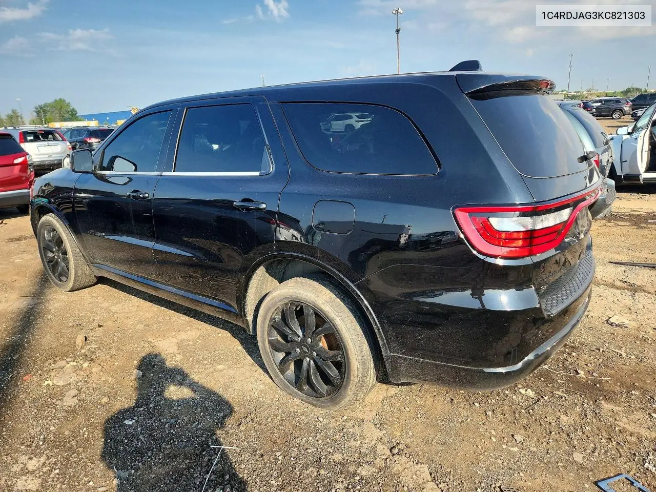 2019 Dodge Durango Sxt VIN: 1C4RDJAG3KC821303 Lot: 60201066