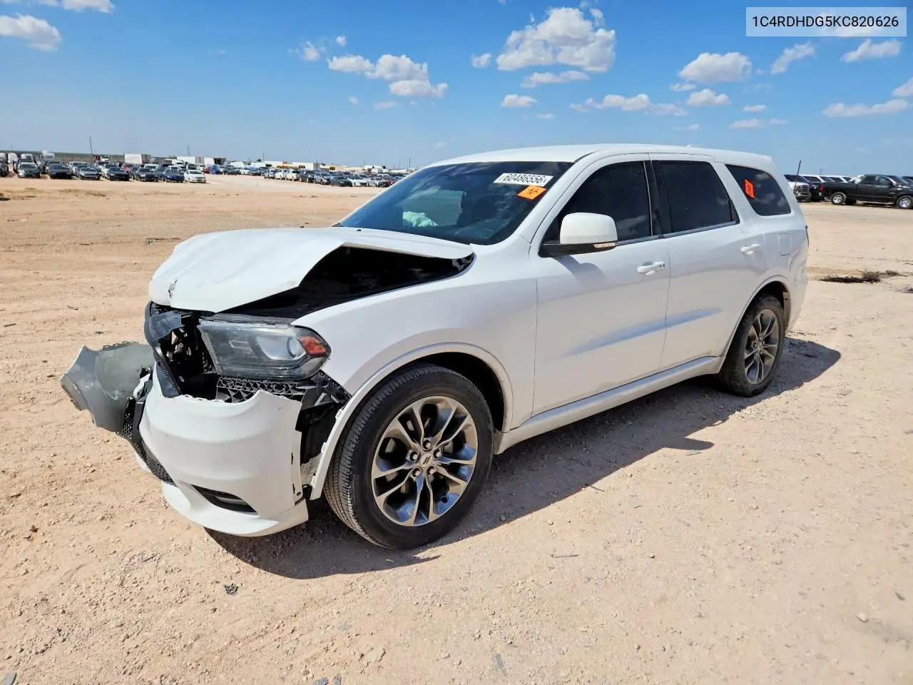 2019 Dodge Durango Gt VIN: 1C4RDHDG5KC820626 Lot: 60486556