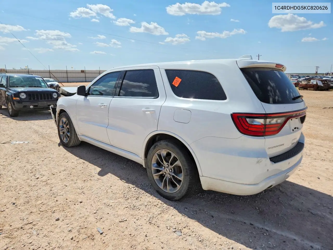2019 Dodge Durango Gt VIN: 1C4RDHDG5KC820626 Lot: 60486556