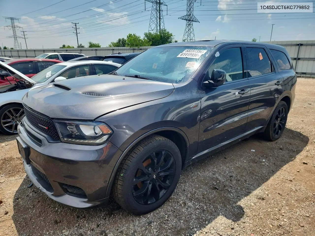 2019 Dodge Durango Rt VIN: 1C4SDJCT6KC779852 Lot: 61410936