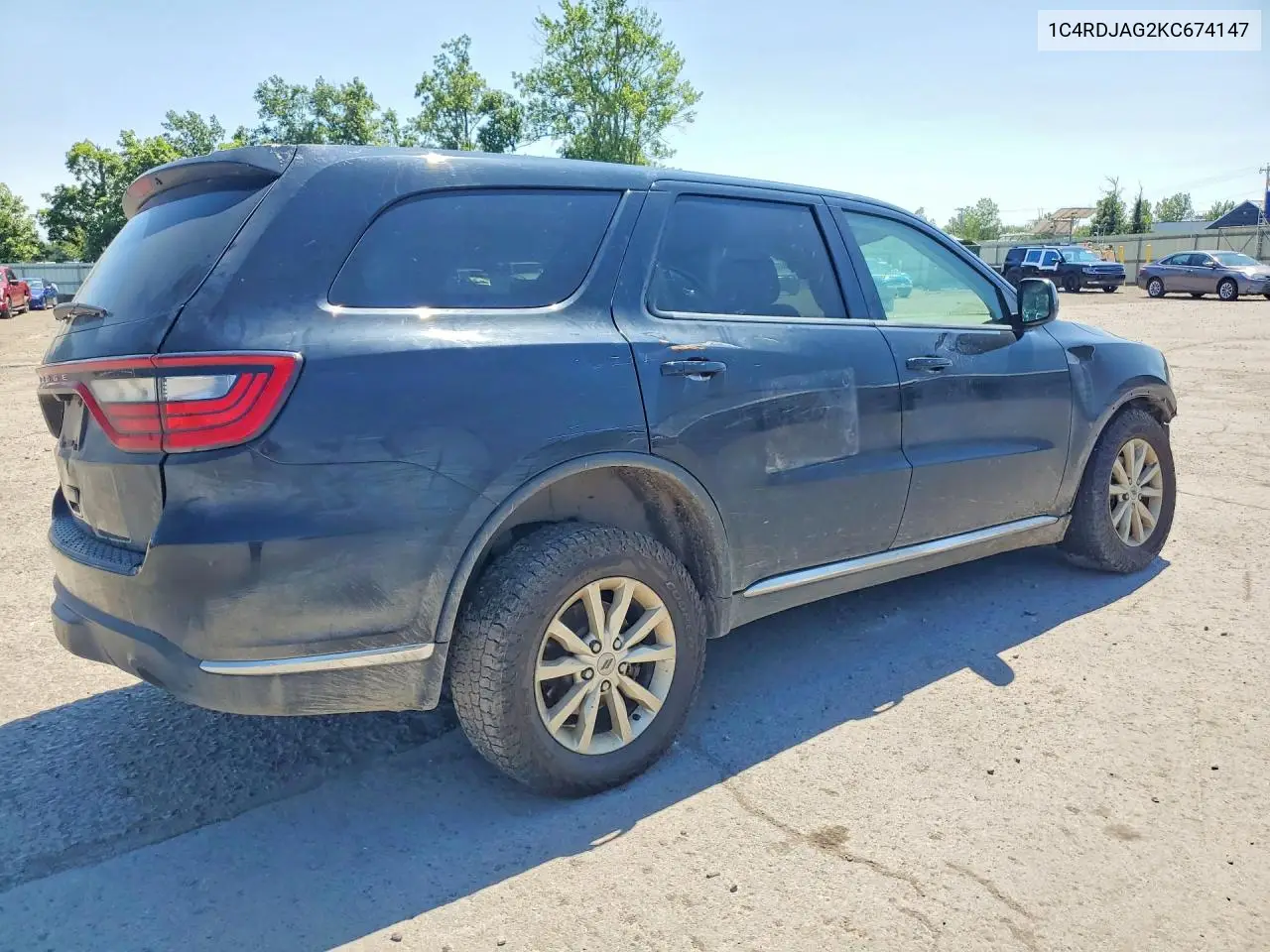 2019 Dodge Durango Sxt VIN: 1C4RDJAG2KC674147 Lot: 61502106
