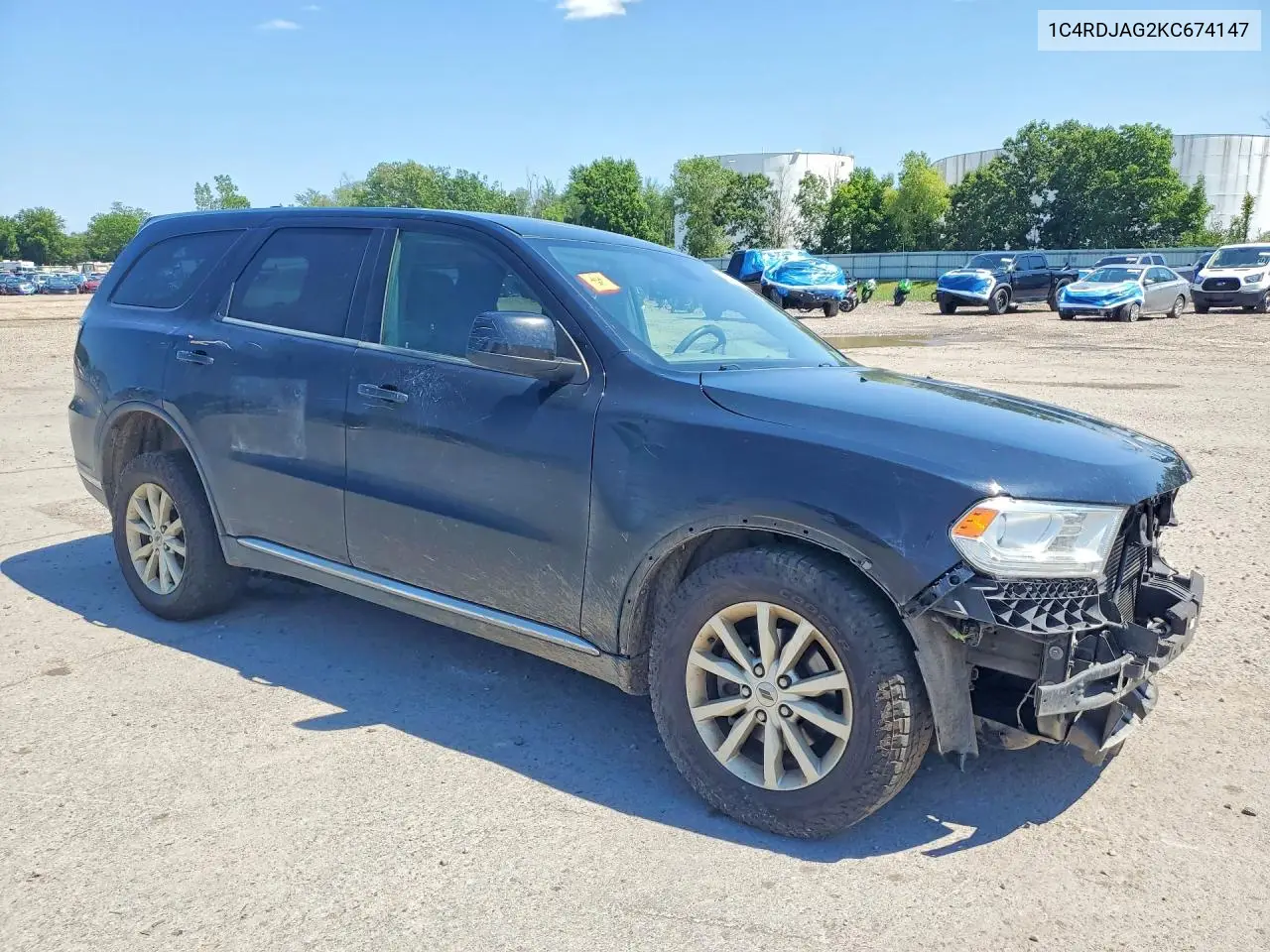 2019 Dodge Durango Sxt VIN: 1C4RDJAG2KC674147 Lot: 61502106