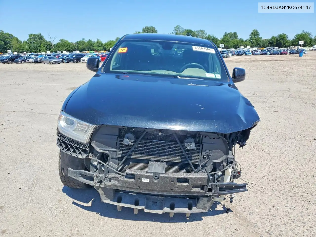2019 Dodge Durango Sxt VIN: 1C4RDJAG2KC674147 Lot: 61502106