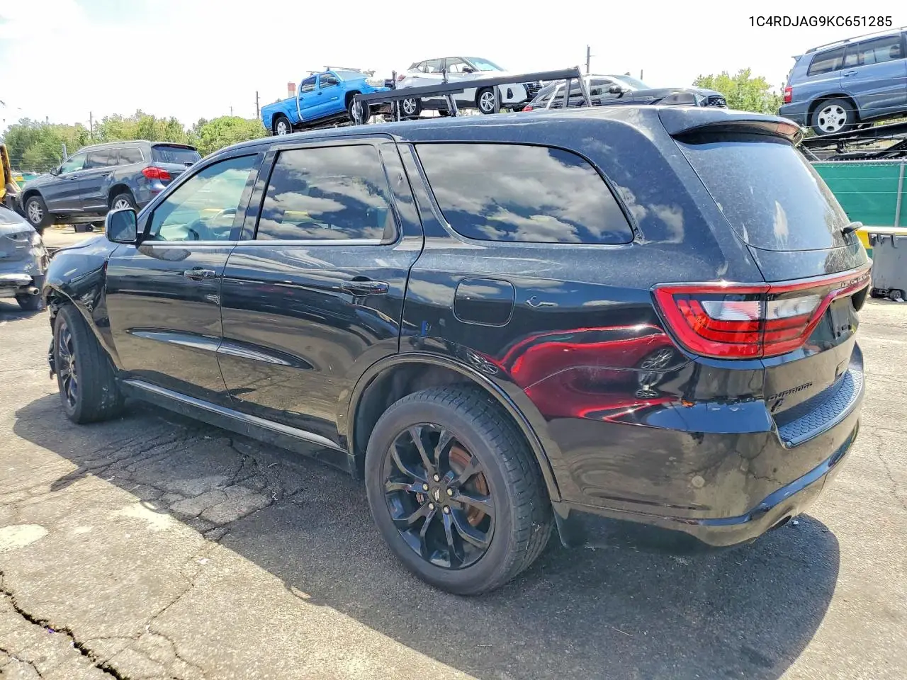 2019 Dodge Durango Sxt VIN: 1C4RDJAG9KC651285 Lot: 61619406