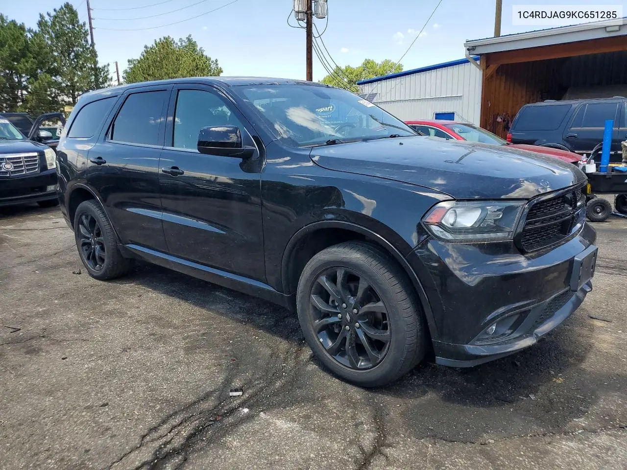 2019 Dodge Durango Sxt VIN: 1C4RDJAG9KC651285 Lot: 61619406