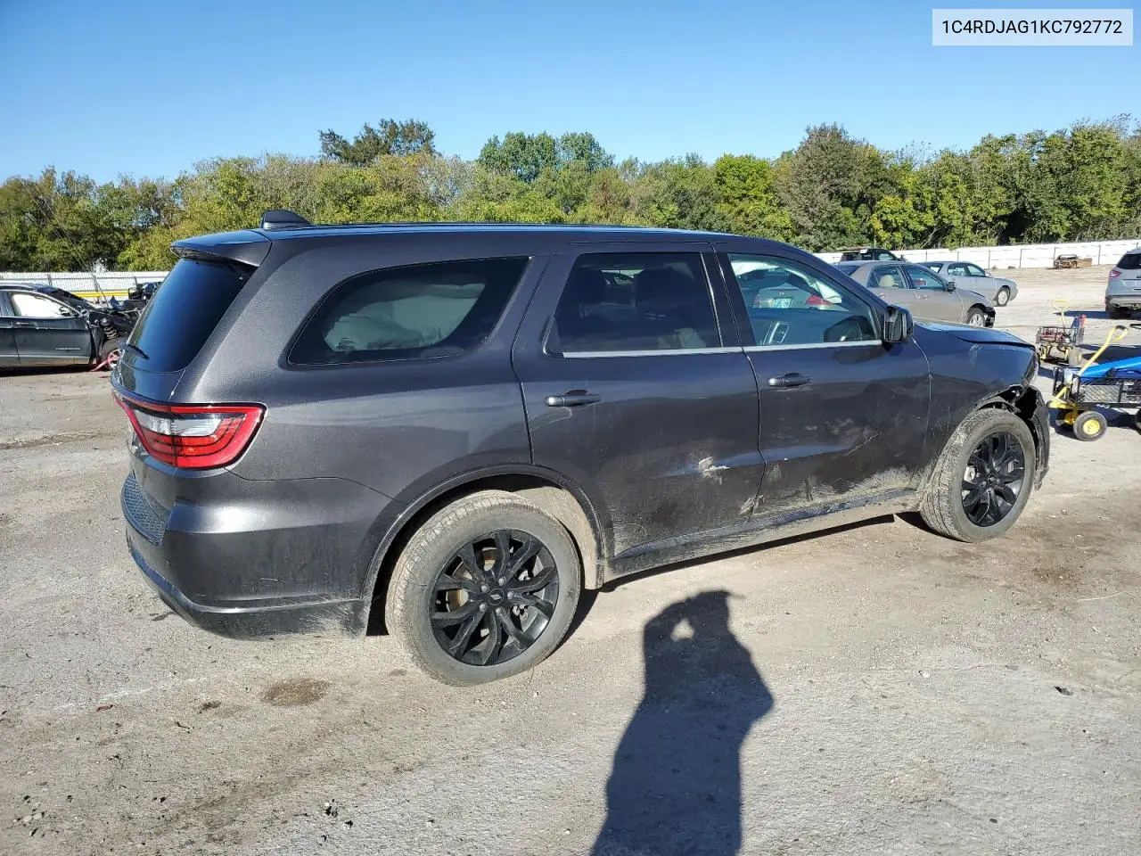 1C4RDJAG1KC792772 2019 Dodge Durango Sxt