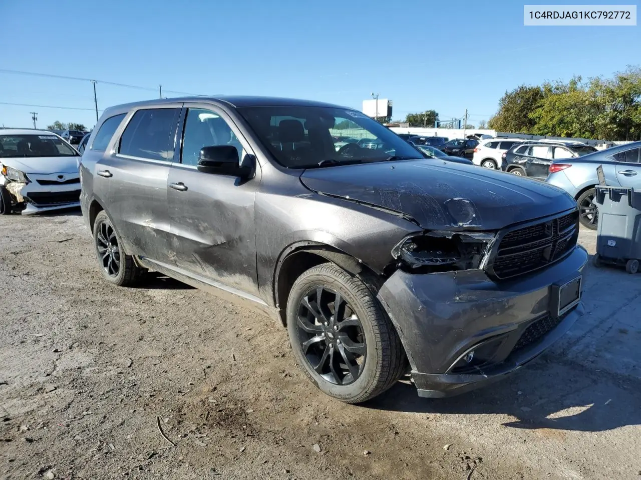 1C4RDJAG1KC792772 2019 Dodge Durango Sxt