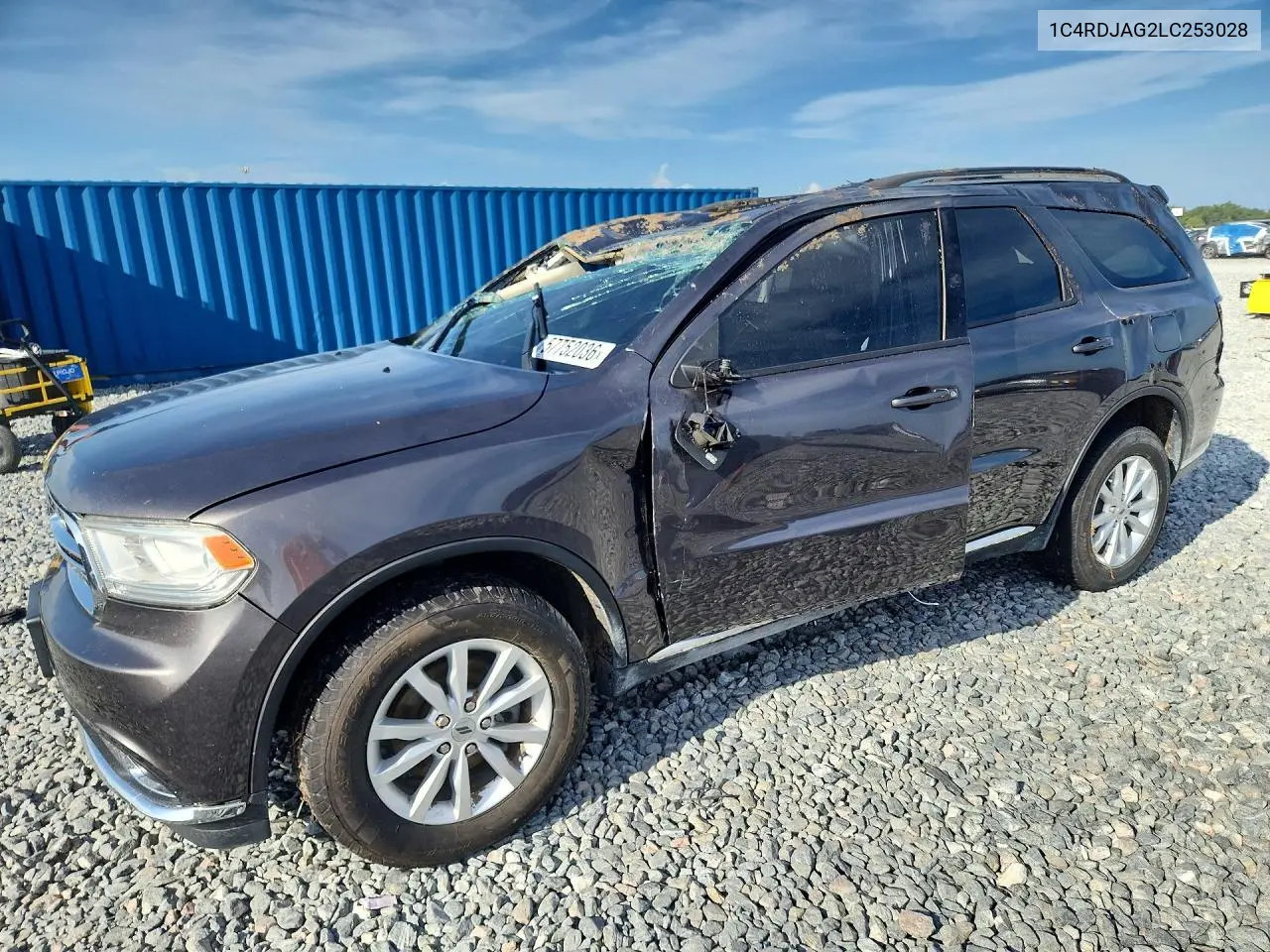 2020 Dodge Durango Sxt VIN: 1C4RDJAG2LC253028 Lot: 57752036