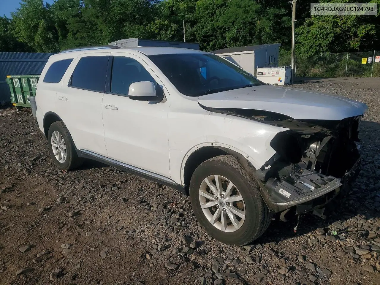 2020 Dodge Durango VIN: 1C4RDJAG9LC124798 Lot: 59090206