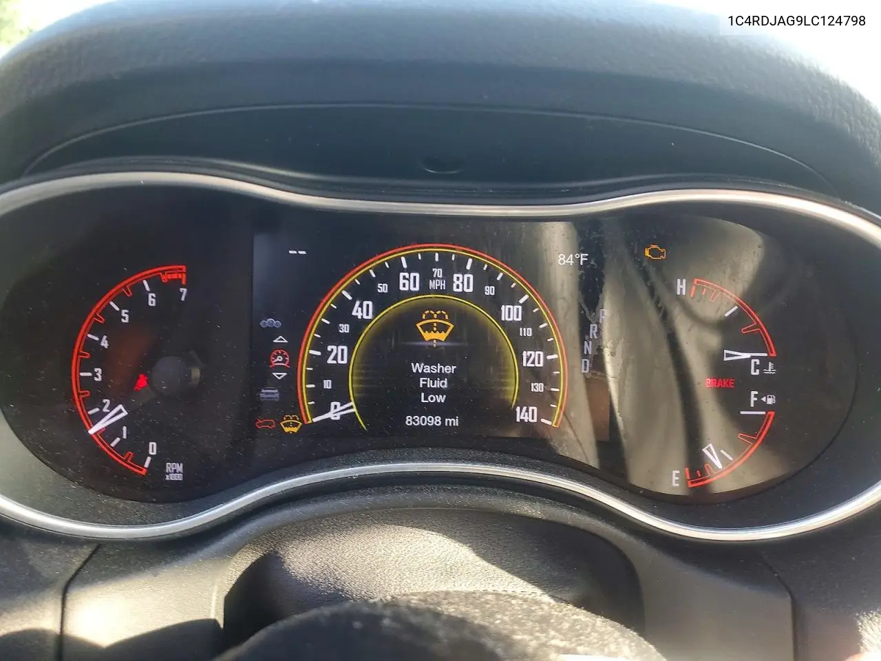2020 Dodge Durango VIN: 1C4RDJAG9LC124798 Lot: 59090206