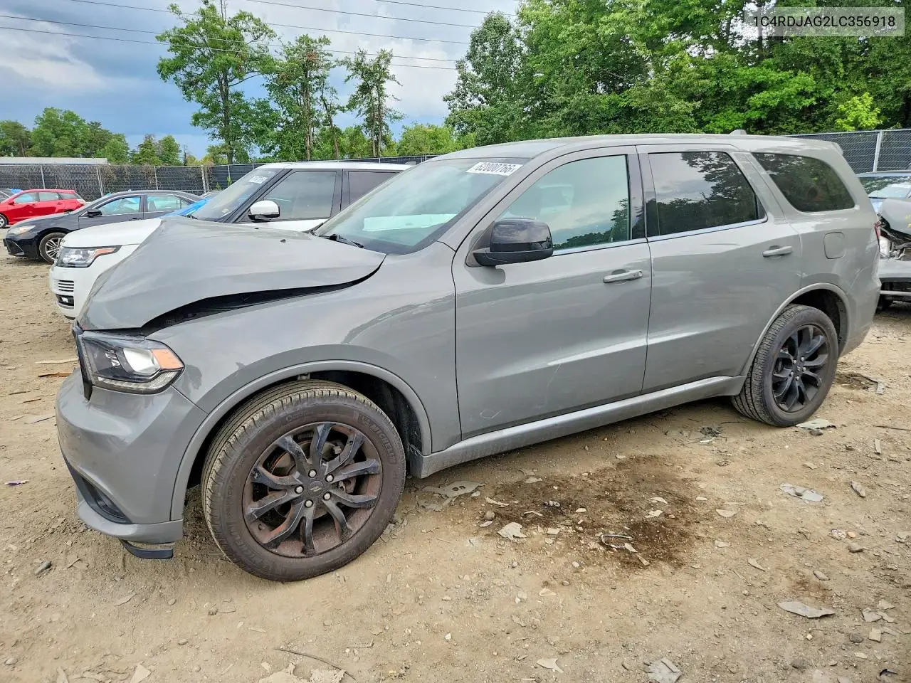 2020 Dodge Durango Sxt VIN: 1C4RDJAG2LC356918 Lot: 62000766